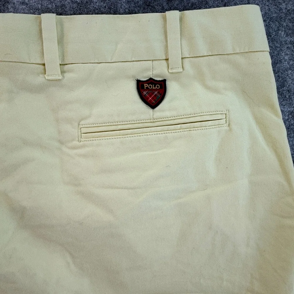 Polo Ralph Lauren Golf Shorts Men 38 Yellow Chino Flat Front Classic fit‎